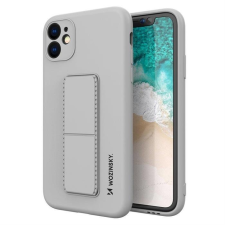 Wozinsky kitámasztható tok Flexible Silicone telefontok egy stand iPhone 12 Pro Gray tok és táska