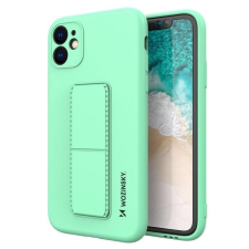 Wozinsky kitámasztható tok Flexible Silicone telefontok egy Stand Iphone 12 Pro Max menta tok és táska