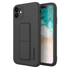 Wozinsky kitámasztható tok Flexible Silicone telefontok Samsung Galaxy A32 4G fekete tok és táska