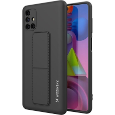Wozinsky Kitámasztható Tok Flexible Silicone Telefontok Stand Samsung Galaxy M51 Black (9111201941052) tok és táska