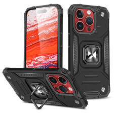 Wozinsky Ring Armor iPhone 15 Pro Max gyűrűs Armor tok - fekete tok és táska
