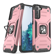Wozinsky Ring Armor Tough Hybrid Case Cover + mágneses tartó Samsung Galaxy S22 + (S22 Plus) Rózsaszín tok és táska