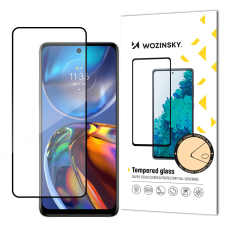 Wozinsky Super Durable Full Glue edzett üveg teljes képernyő keretben tokbarát Motorola Moto E32 Fekete mobiltelefon kellék