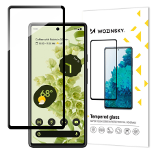 Wozinsky szuper tartós Full Glue edzett üvegből készült teljes képernyő kerettel Case Friendly Google Pixel 6 fekete mobiltelefon kellék