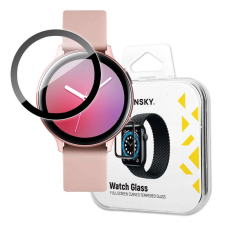 Wozinsky Watch Glass hibrid üveg a Samsung Galaxy Watch Active 2 44 mm-es órájához Fekete okosóra kellék
