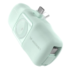  Wozinsky WF16-YCS - menta powerbank beépített Type-C (USB-C) csatlakozóval, 5000mAh + beépített Type-C (USB-C) kábellel + Apple Watch töltő