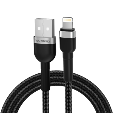 Wozinsky WNBAL1 USB-A - Lightning kábel 2.4A 1m - fekete kábel és adapter