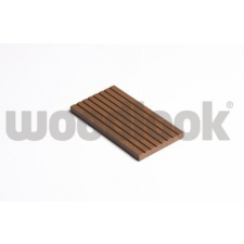WPC WoodLook WPC léc 80x10x2200 oldatakaró léc sötétbarna Mahagóni színű 2,2 méteres szál WoodLook takaró léc dekorburkolat