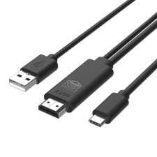 WPOWER USB Type-C - HDMI 4K@60Hz kábel töltés funkcióval, 1.8m kábel és adapter
