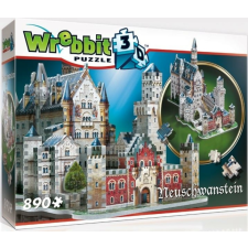 Wrebbit 890 db-os 3D puzzle - Neuschwanstein kastély (02005) puzzle, kirakós