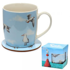 Wurm A kikötő sirályai | Porcelán bögre alátéttel bögrék, csészék