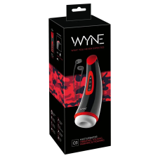  WYNE 03 - akkus, rezgő-szívó maszturbátor (fekete) egyéb erotikus kiegészítők férfiaknak