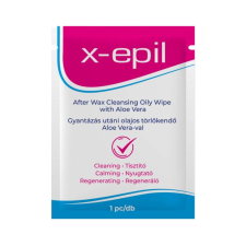 X-Epil - Gyantázás utáni olajos törlőkendő (1db) - Aloe Vera szőrtelenítés