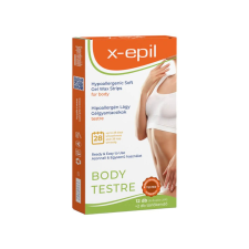 X-EPIL - használatra kész hipoallergén gélgyantacsíkok - test (12db) szőrtelenítés