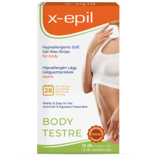 X-EPIL Hipoallergén gélgyantacsíkok testre - (12 db) szőrtelenítés
