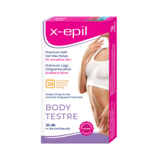 X-EPIL Prémium lágy gélgyantacsíkok érzékeny bőrre testre (20 db) szőrtelenítés