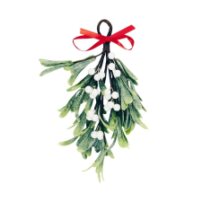 X-mas csillámos fagyöngy ág 30 cm dekoráció