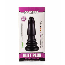 X-Men 10" Extra Girthy Butt Plug - letapasztható, kör alakú anál dildó - 25,4 cm (fekete) műpénisz, dildó