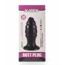  X-Men 10" Extra Girthy Butt Plug Black VIII szexjáték
