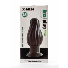 X-Men 7.5" Anal Plug - letapasztható anál dildó - 19 cm (fekete) műpénisz, dildó