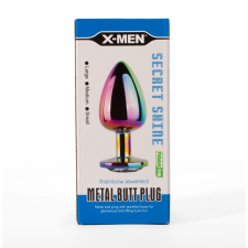 X-MEN Secret Shine Metal Butt Plug Rainbow L szexjáték