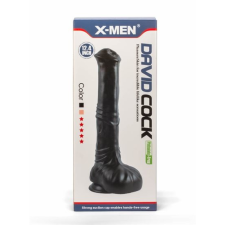 X-Men X-MEN David 12.4" Cock Black műpénisz, dildó
