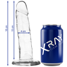 X RAY XRAY ÁTTETSZŐ FAROK DILDÓ - 18CM X 4CM műpénisz, dildó