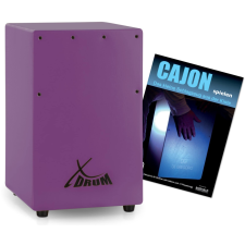 Xdrum Drum Kc-37Vt Gyermek Cajon Purple Szett Cajon Daloskönyvvel (Németül) dob és ütőshangszer