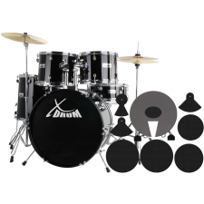 Xdrum Semi 22" Standard Dobfelszerelés Midnight Black + Csillapító Szett dob és ütőshangszer