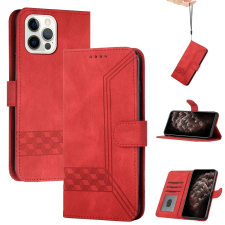 Xiaomi 12 Lite, Oldalra nyíló tok, stand, kártyatartóval, kézpánttal, Wooze Illusion, piros tok és táska