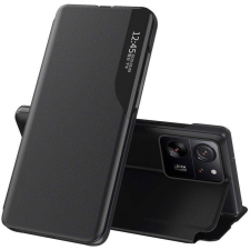  Xiaomi 14 Pro, Oldalra nyíló tok, stand, hívás mutatóval, Wooze FashionBook, fekete tok és táska