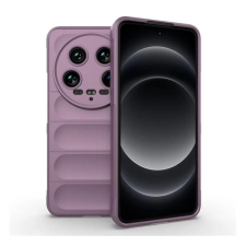  Xiaomi 14 Ultra, Szilikon tok, közepesen ütésálló, 3D minta, lila tok és táska