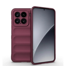  Xiaomi 15, Szilikon tok, közepesen ütésálló, 3D minta, bordó tok és táska
