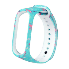 Xiaomi Mi Band 3 és Mi Band 4 okoskarkötő mintás pótszíj - Flamingo okosóra kellék