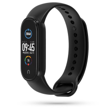  Xiaomi Mi Band 5/6 okosóra szíj - fekete szilikon okosóra kellék