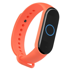  Xiaomi Mi Band 5/6 okosóra szíj - narancssárga szilikon okosóra kellék