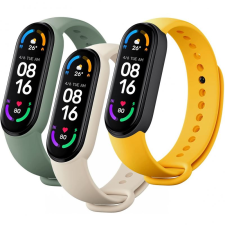 Xiaomi Mi Smart Band 6 Strap pótszíj elefántcsont/olíva/sárga (BHR5135GL) (BHR5135GL) - Szíj okosóra kellék
