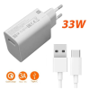 Xiaomi Mi Travel Charger Combo Set with USB-A to Type-C charging cable 1m, 33W White EU BHR6039EU (40039) - Töltők