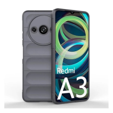  Xiaomi Redmi A3, Szilikon tok, közepesen ütésálló, 3D minta, sötétszürke tok és táska