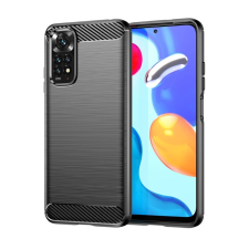  Xiaomi Redmi Note 11S Telefontok - Carbon Fiber fekete szilikon tok tok és táska
