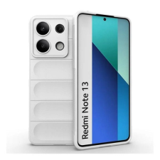 Xiaomi Redmi Note 13 4G, Szilikon tok, közepesen ütésálló, 3D minta, fehér tok és táska