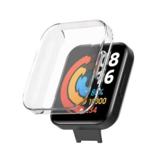 Xiaomi Redmi Watch 2 Lite, Okosóra szilikon védőtok, előlapvédős, Átlátszó okosóra kellék