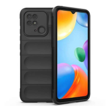 Xiaomi Szilikon telefonvédő (közepesen ütésálló, kamera védelem, 3D minta) FEKETE Xiaomi Redmi 10C tok és táska