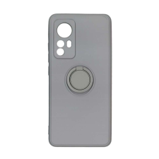 Xiaomi Telefontok Xiaomi 12 5G - Grip szürke szilikon tok, kitámasztó ujjgyűrűvel tok és táska
