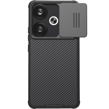 Xiaomi Telefontok Xiaomi Poco F6 5G - Nillkin csúsztatható kameravédős fekete hátlap tok tok és táska