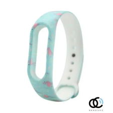 Xiaomi Xiaomi Mi Band 2 szíjak - flamingós, kék, kék-rózsaszín, szilikon okosóra kellék