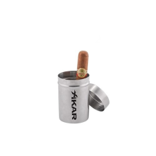 Xikar autós szivar hamutál beépített szivartartó rugóval króm színű - fedéllel hamutartó