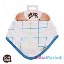 Xkko bambusz Nyálkendő - Kocka #kék előke