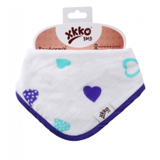 Xkko nyálkendő patentos bambusz óceánkék szívek BMBBND026 előke