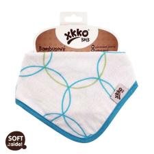 Xkko Xkko nyálkendő patentos bambusz kék körök BMBBND015 előke